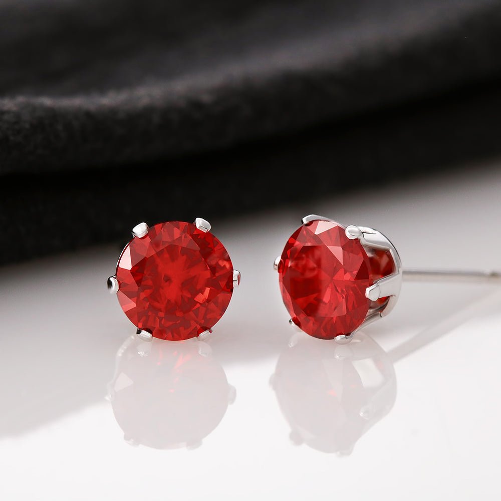 Red Cubic Zirconia Earrings - Versatile Zing