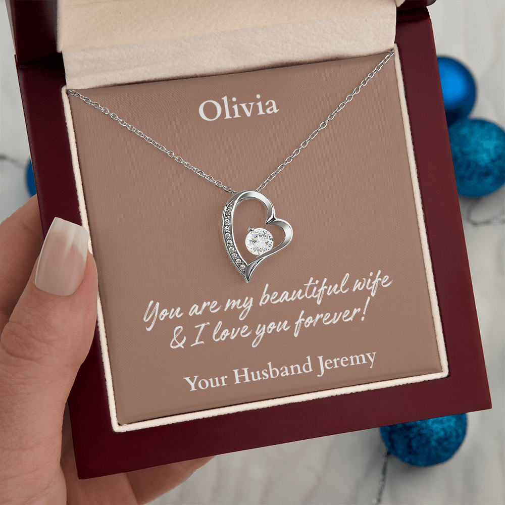 Personalized Name Forever Love Necklace – The Perfect Gift for Your Wife