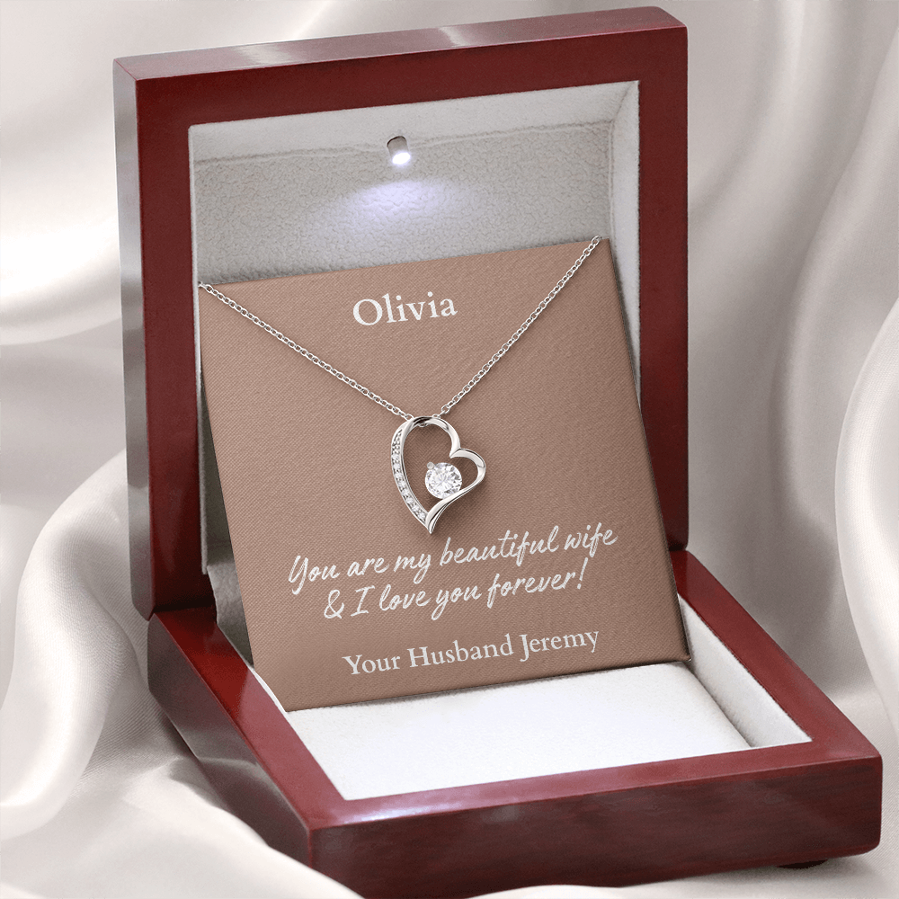 Personalized Name Forever Love Necklace – The Perfect Gift for Your Wife