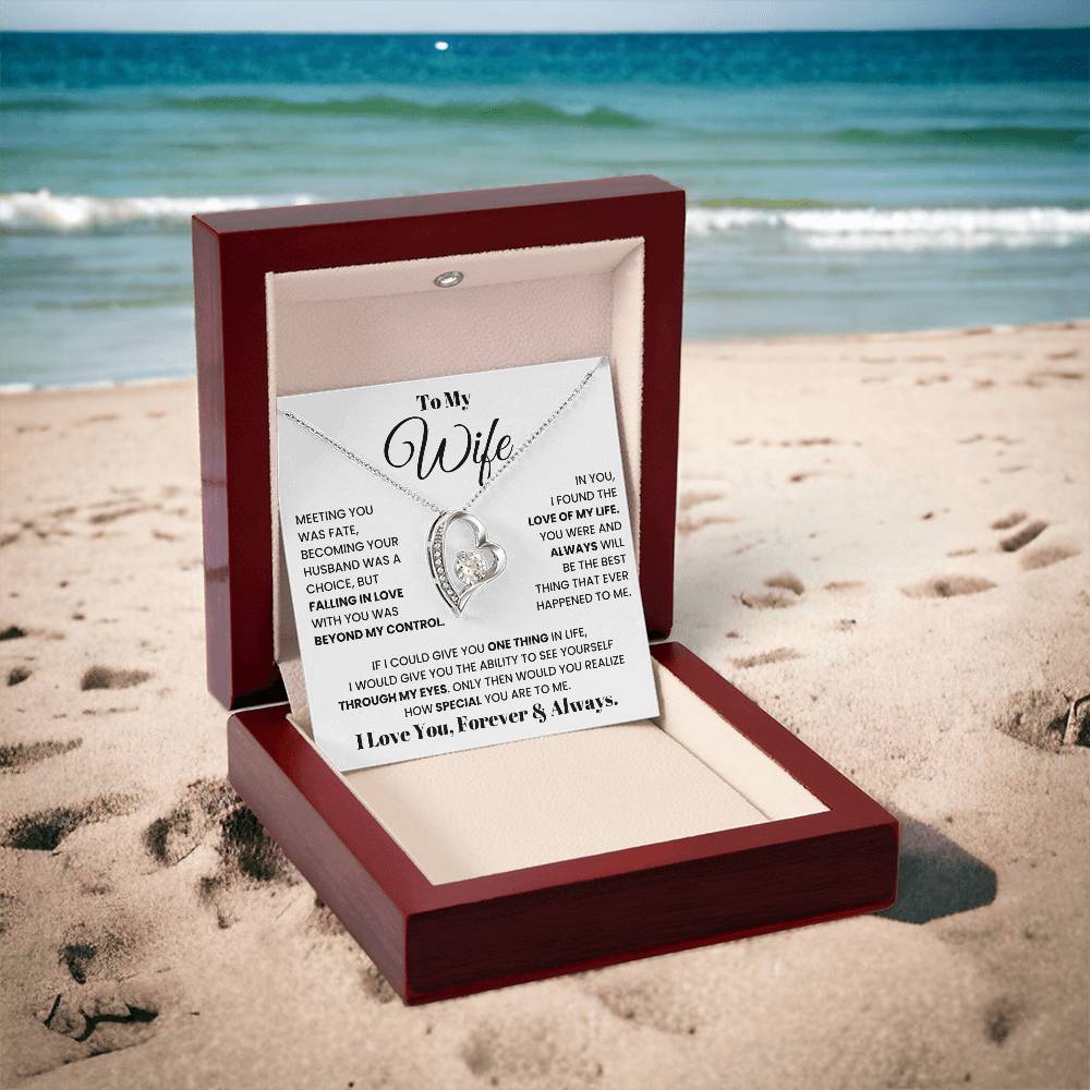 To My Wife – Forever Love Necklace, Romantic Heart Pendant