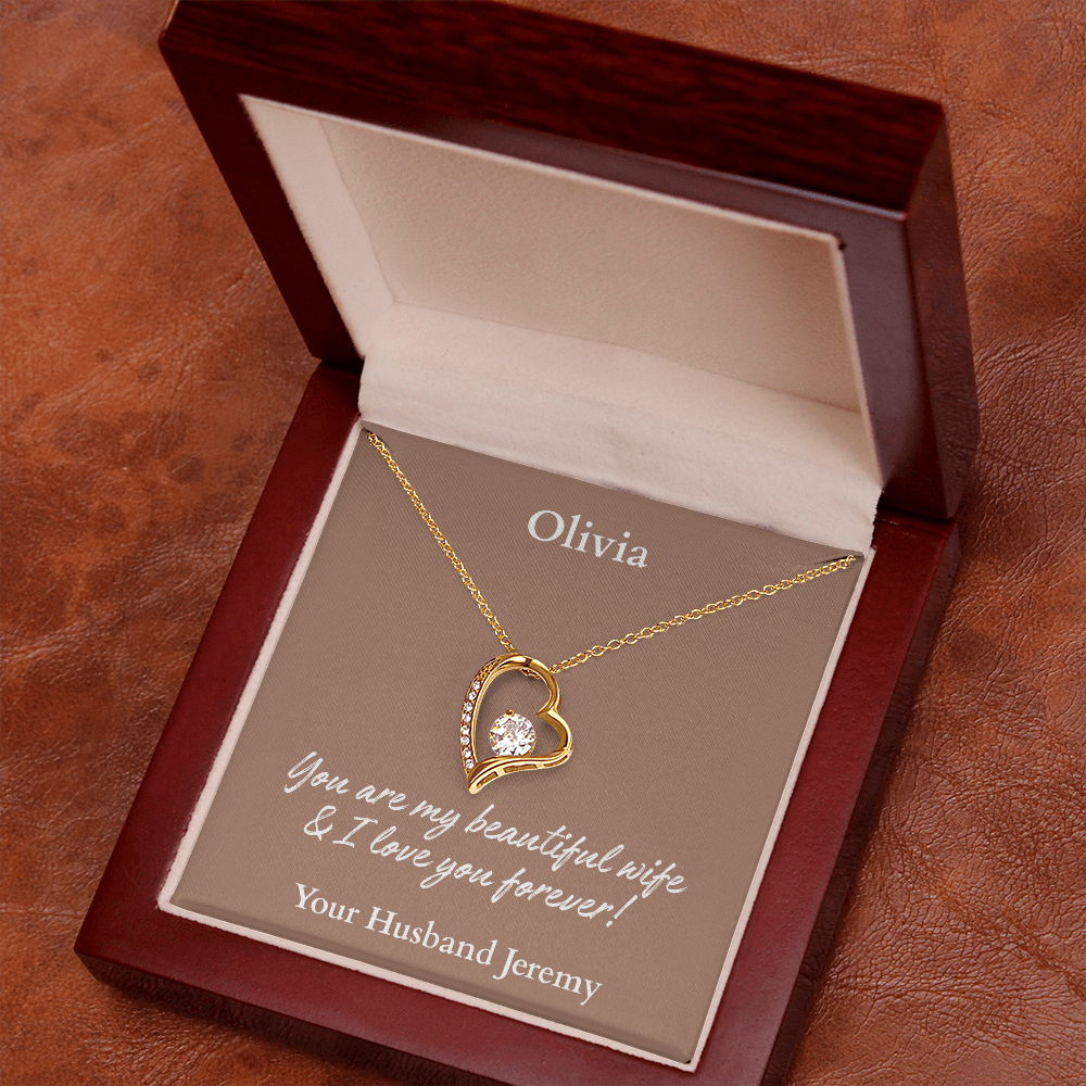 Personalized Name Forever Love Necklace – The Perfect Gift for Your Wife