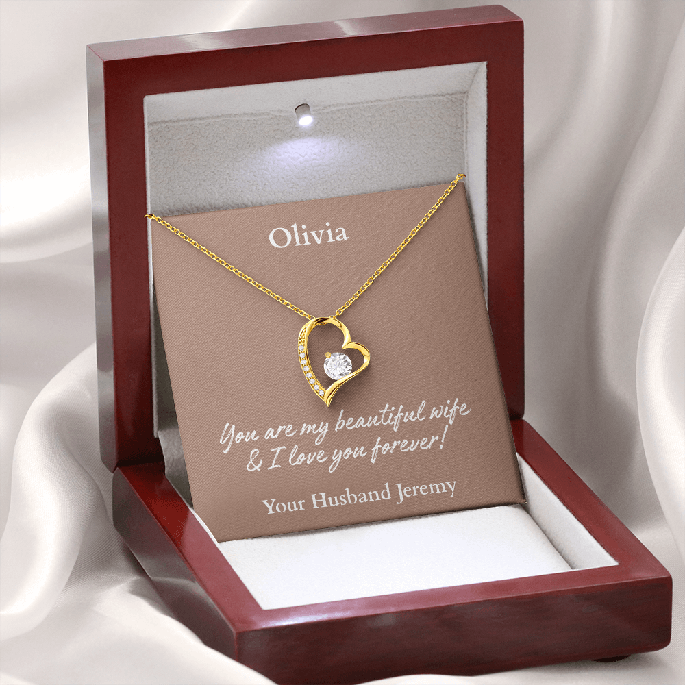Personalized Name Forever Love Necklace – The Perfect Gift for Your Wife