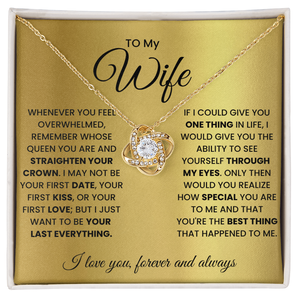 Love Knot Necklace for Wife – Forever & Always, Gift from Husband