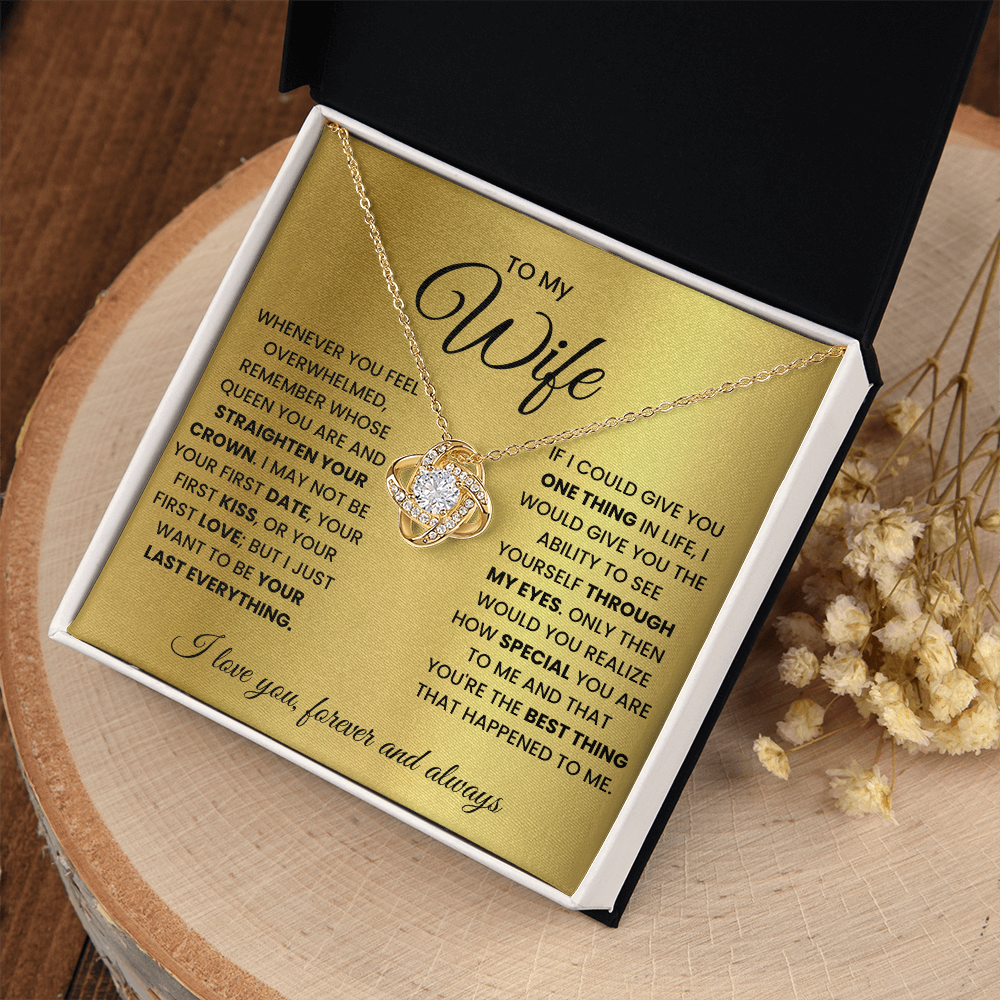 Love Knot Necklace for Wife – Forever & Always, Gift from Husband