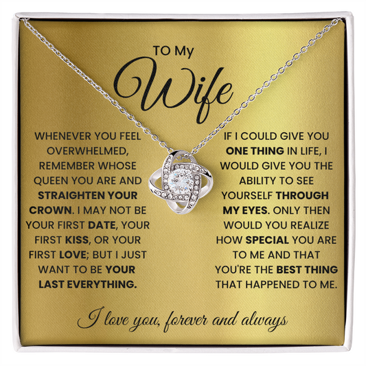 Love Knot Necklace for Wife – Forever & Always, Gift from Husband