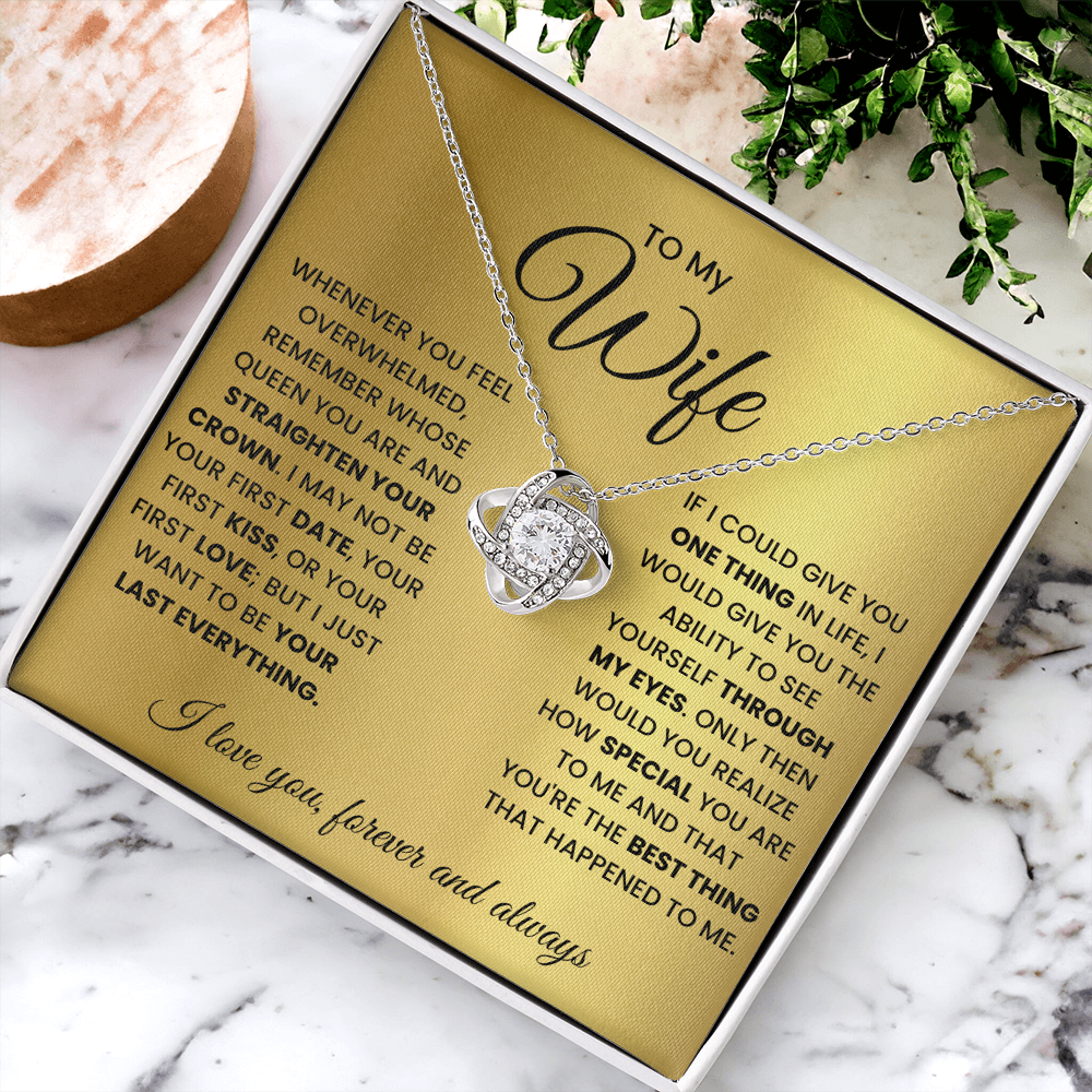 Love Knot Necklace for Wife – Forever & Always, Gift from Husband