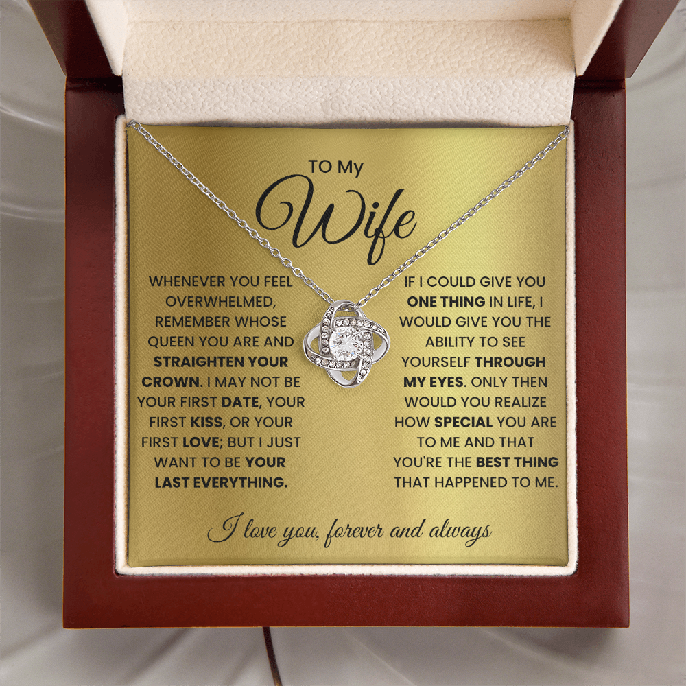 Love Knot Necklace for Wife – Forever & Always, Gift from Husband