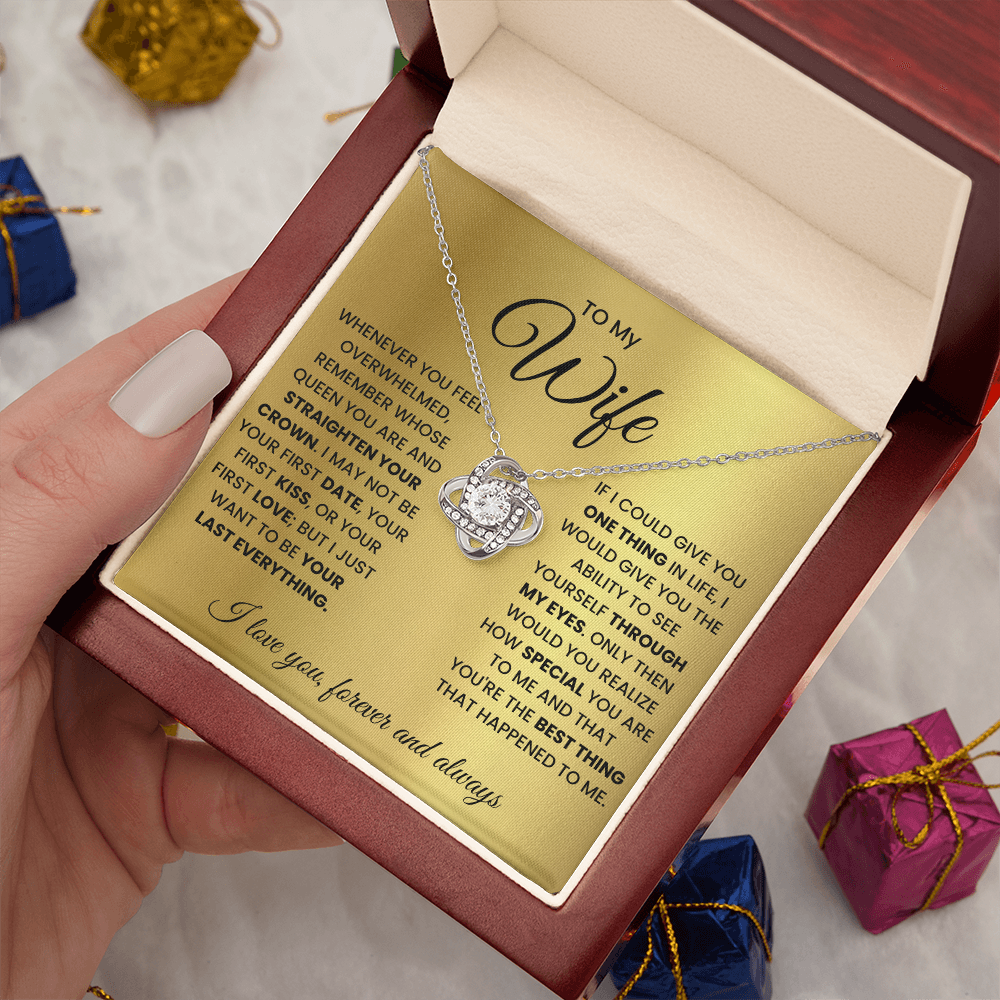 Love Knot Necklace for Wife – Forever & Always, Gift from Husband