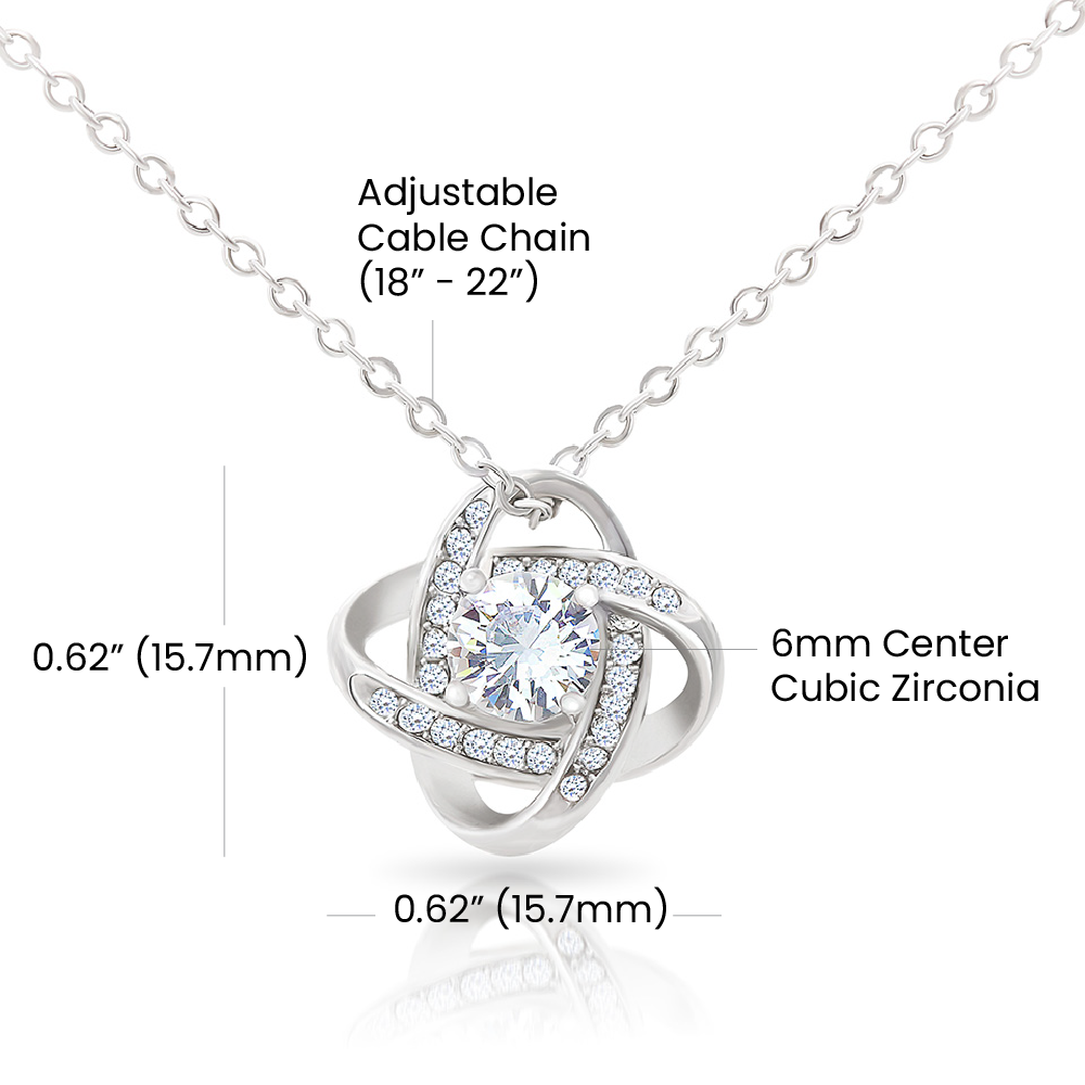 Love Knot Necklace – Symbol of Eternal Connection, Elegant Gift for Her