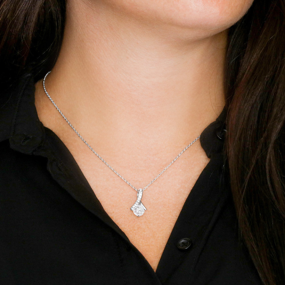 Enchanting Beauty Necklace – Elegant Ribbon Pendant Gift for Her