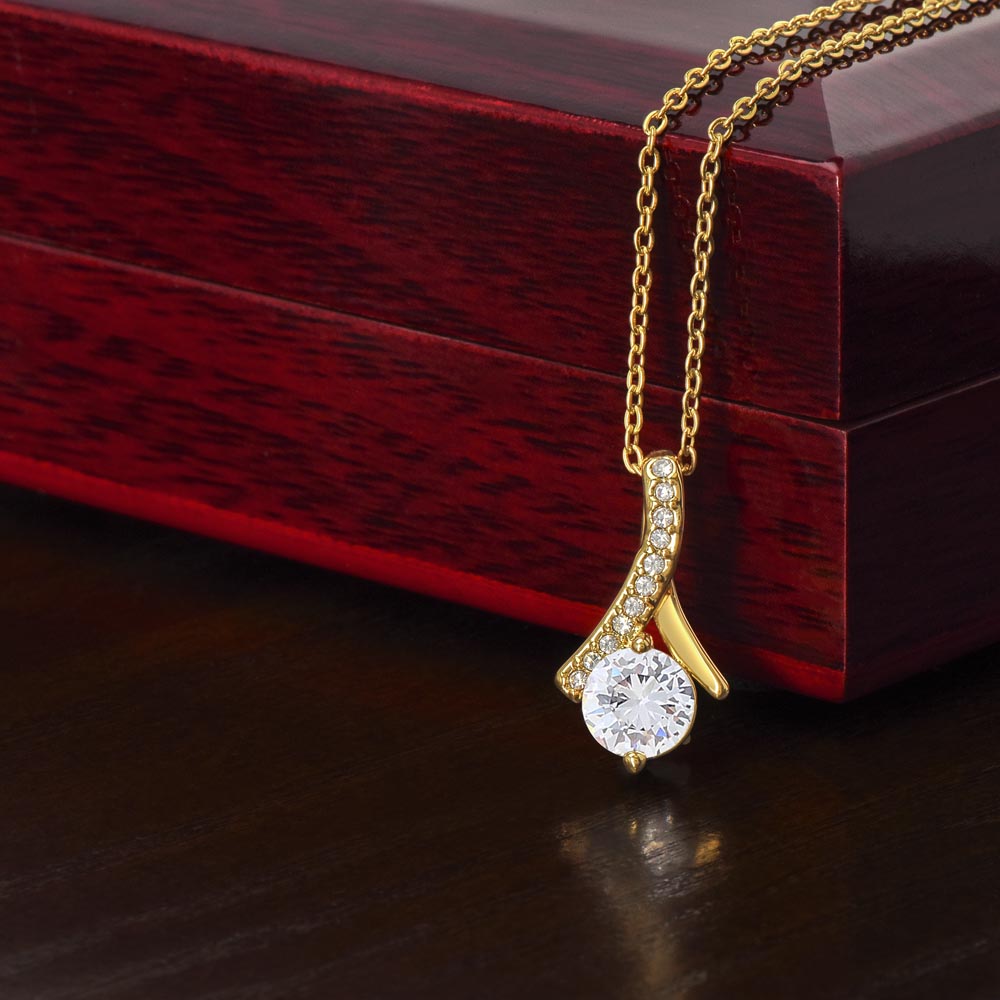 Enchanting Beauty Necklace – Elegant Ribbon Pendant Gift for Her
