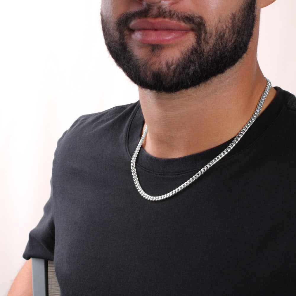 Men's Cuban Link Chain – Polished Stainless Steel or 14K Gold Finish, Adjustable Fit
