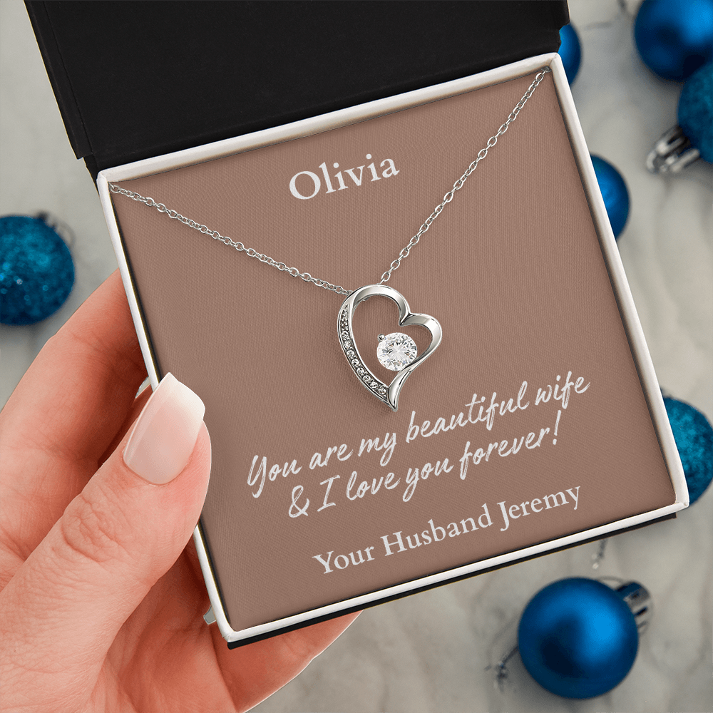 Personalized Name Forever Love Necklace – The Perfect Gift for Your Wife