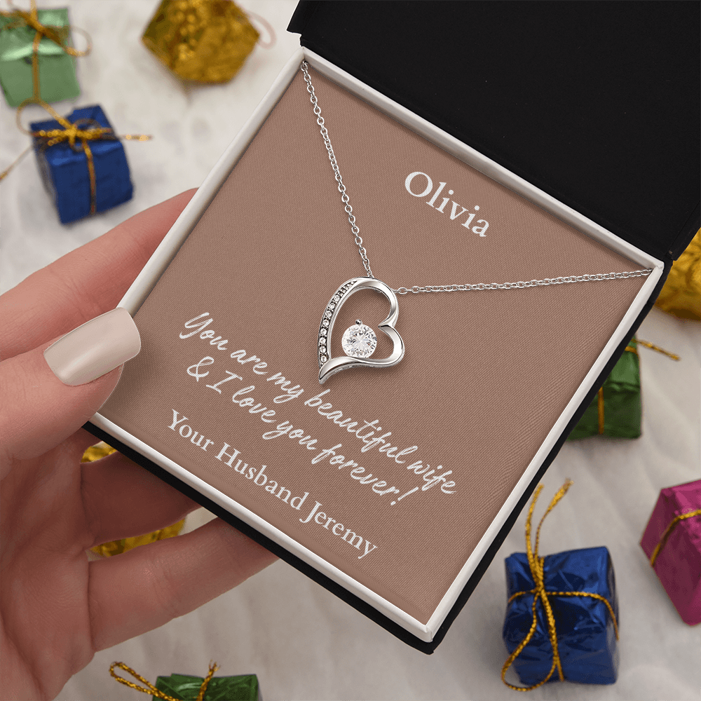 Personalized Name Forever Love Necklace – The Perfect Gift for Your Wife