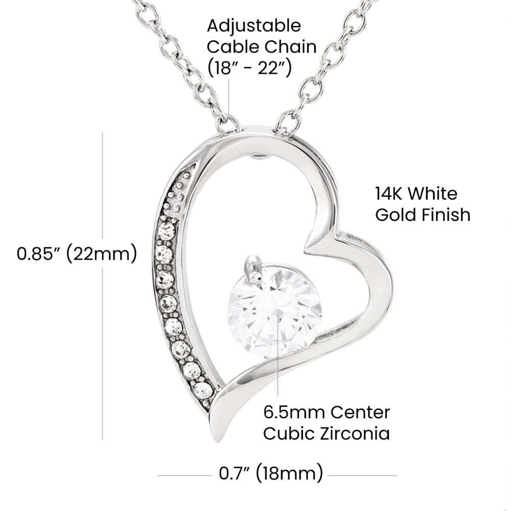 To My Wife – Forever Love Necklace, Romantic Heart Pendant