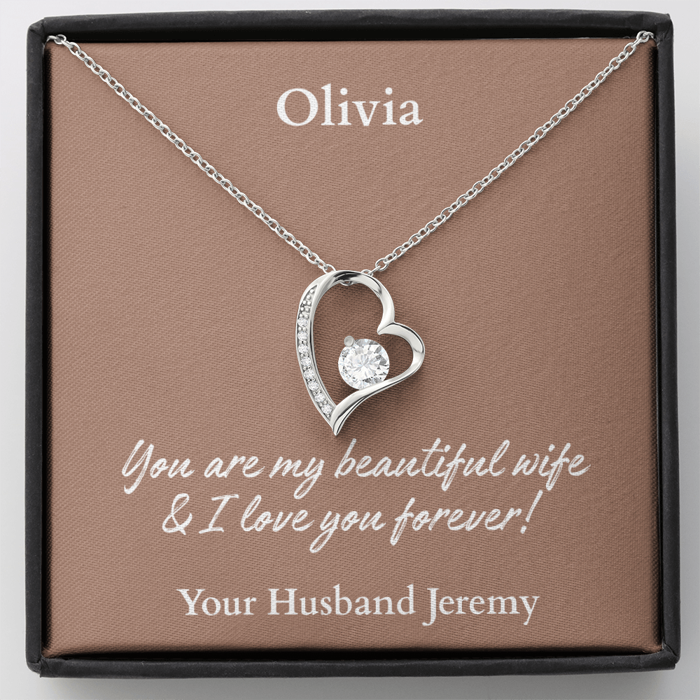 Personalized Name Forever Love Necklace – The Perfect Gift for Your Wife