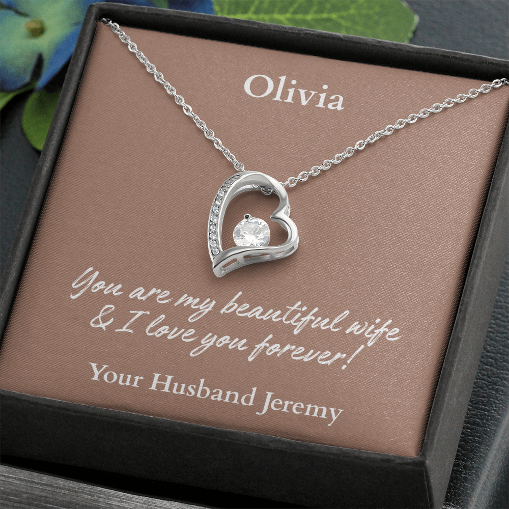 Personalized Name Forever Love Necklace – The Perfect Gift for Your Wife