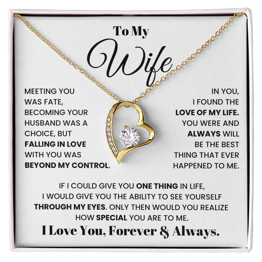 To My Wife – Forever Love Necklace, Romantic Heart Pendant
