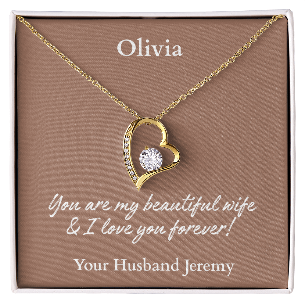 Personalized Name Forever Love Necklace – The Perfect Gift for Your Wife
