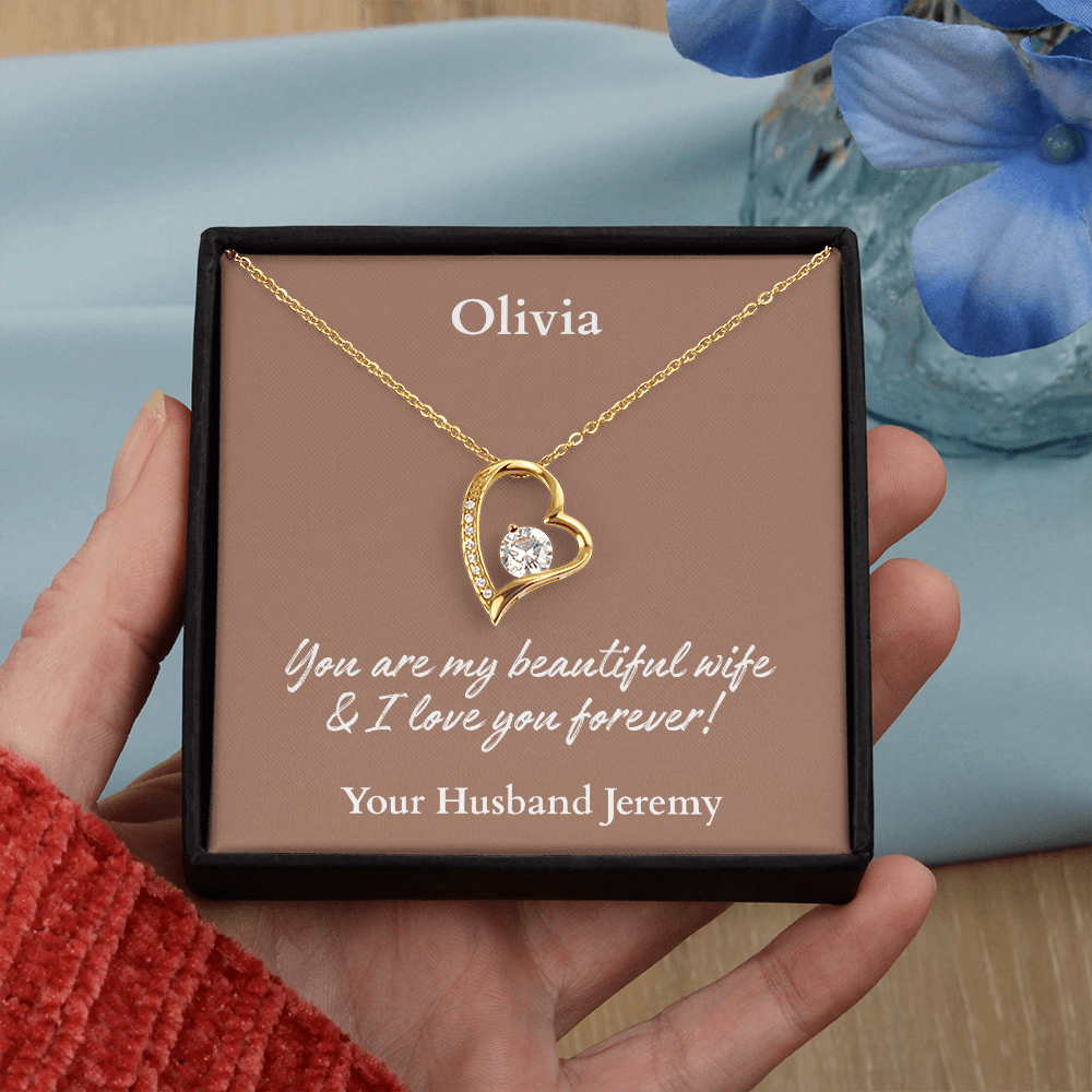 Personalized Name Forever Love Necklace – The Perfect Gift for Your Wife