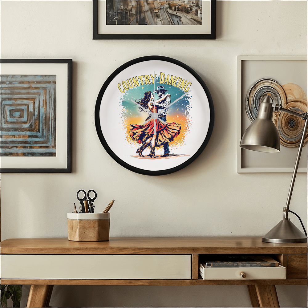 Country Dancing Wall Clock – Western Home Décor Gift