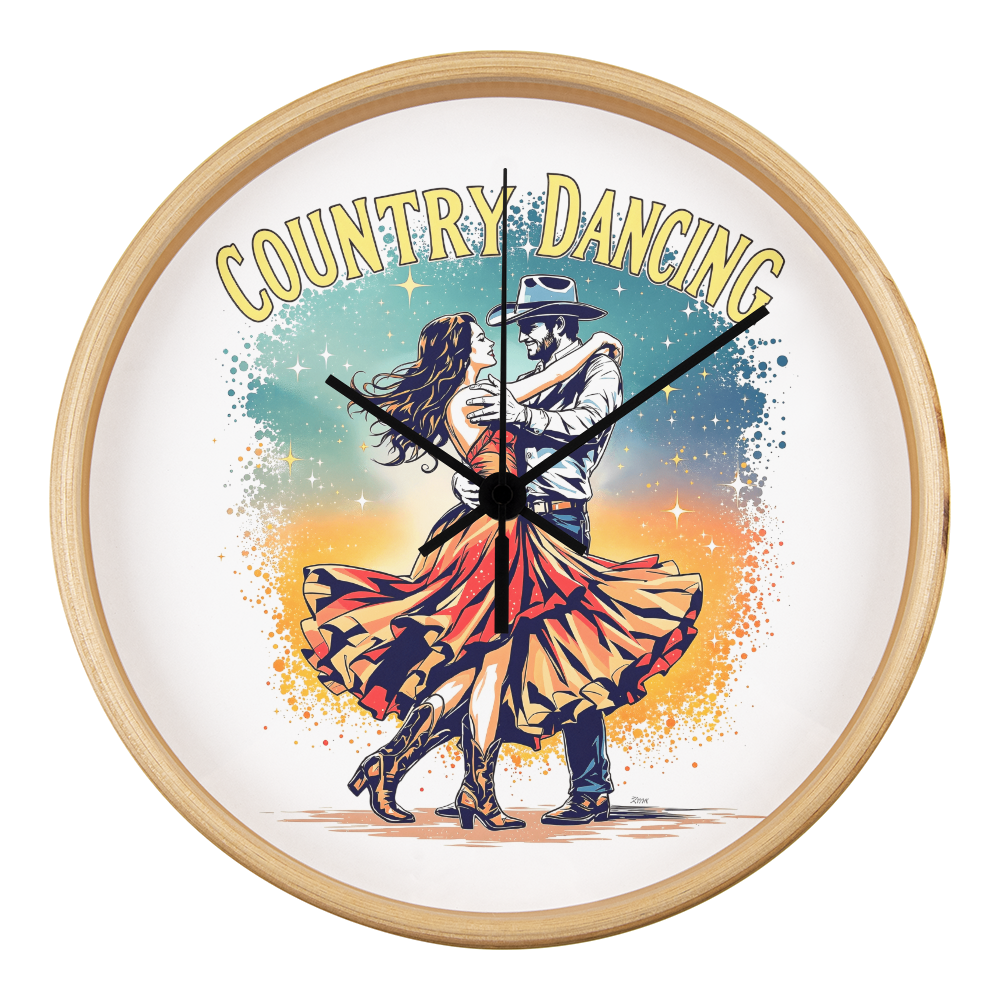 Country Dancing Wall Clock – Western Home Décor Gift