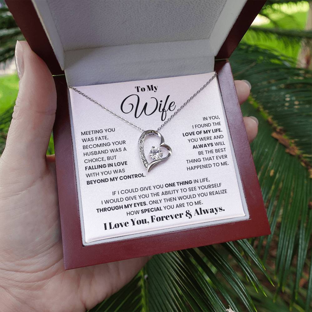 To My Wife – Forever Love Necklace, Romantic Heart Pendant
