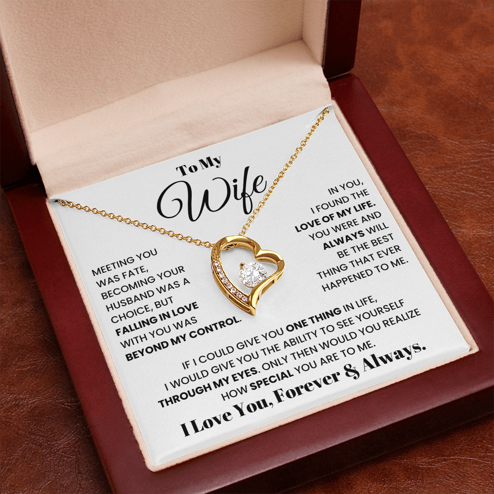To My Wife – Forever Love Necklace, Romantic Heart Pendant - Versatile Zing