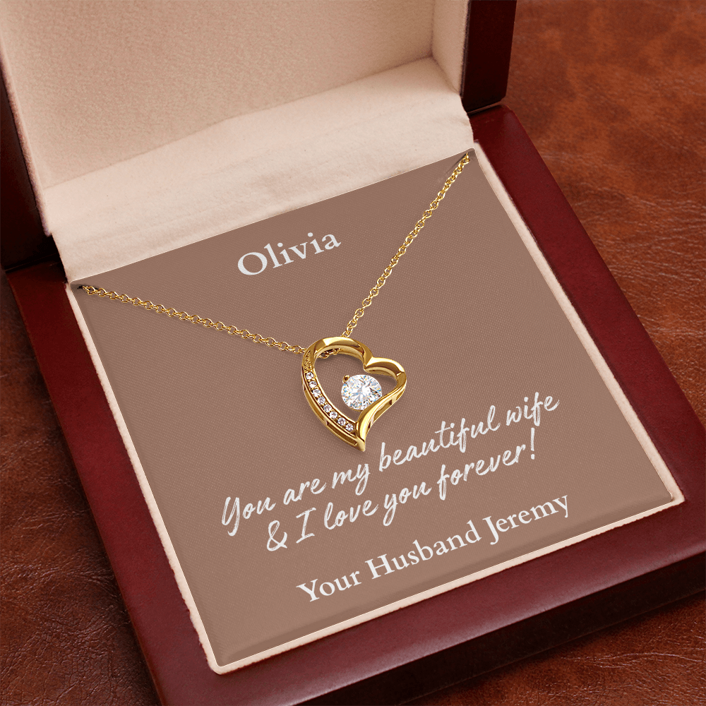 Personalized Name Forever Love Necklace – The Perfect Gift for Your Wife