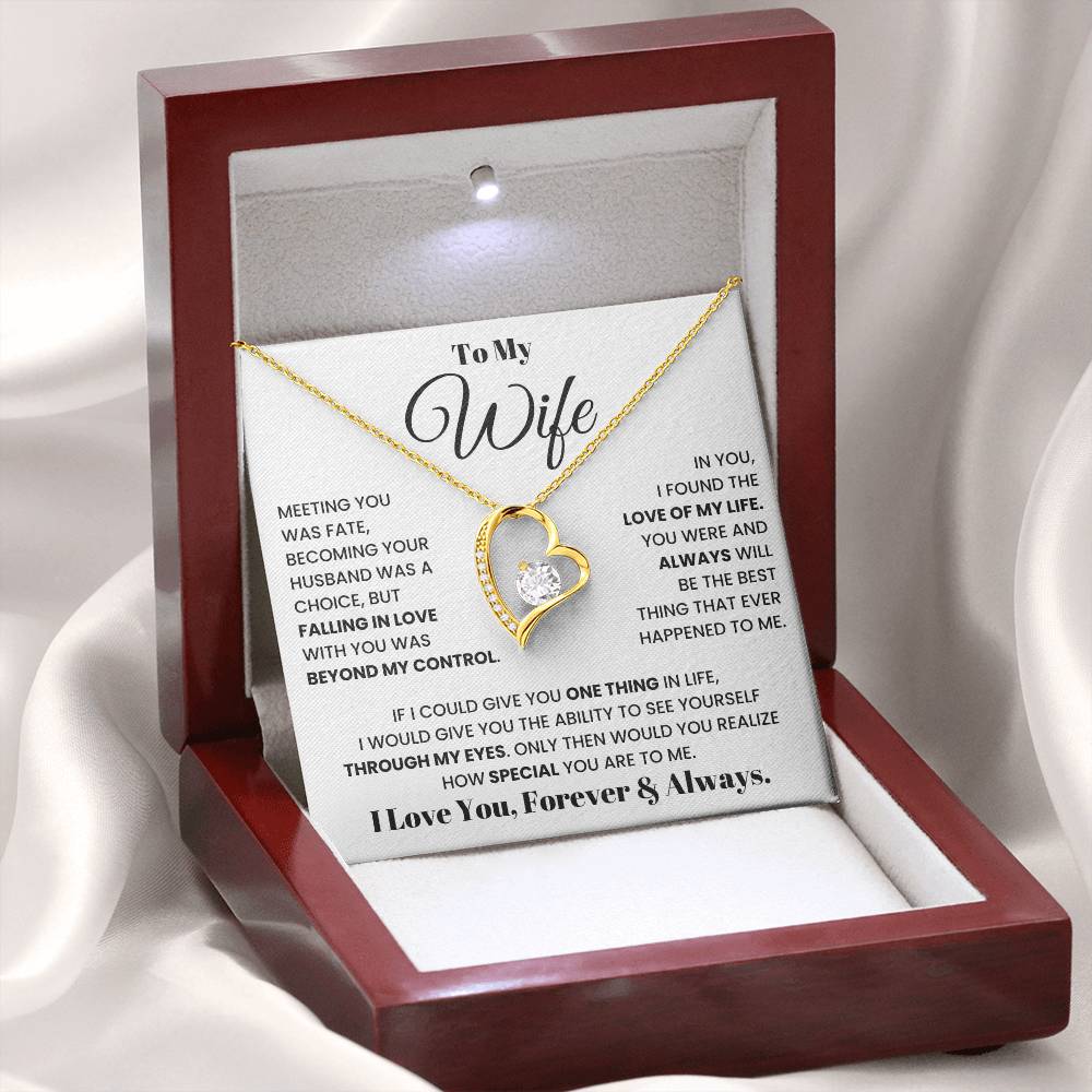 To My Wife – Forever Love Necklace, Romantic Heart Pendant - Versatile Zing