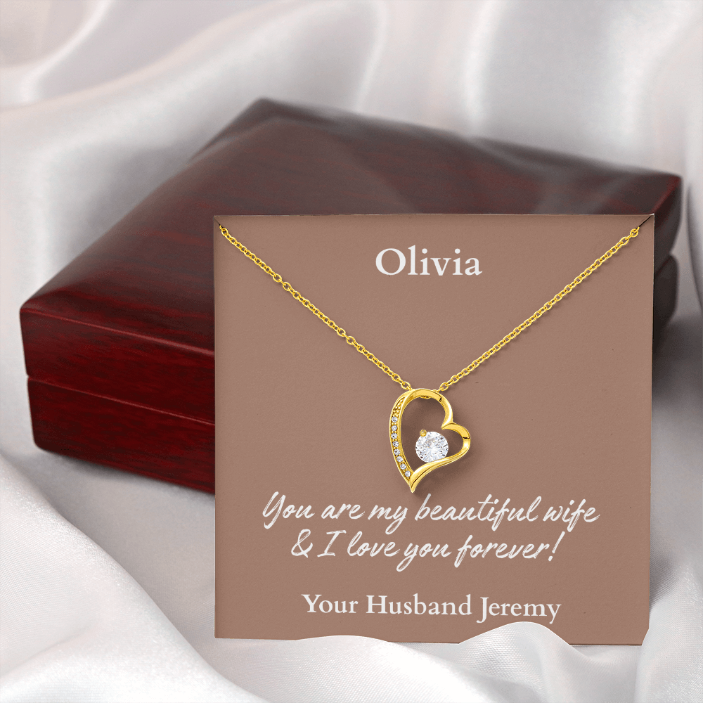 Personalized Name Forever Love Necklace – The Perfect Gift for Your Wife