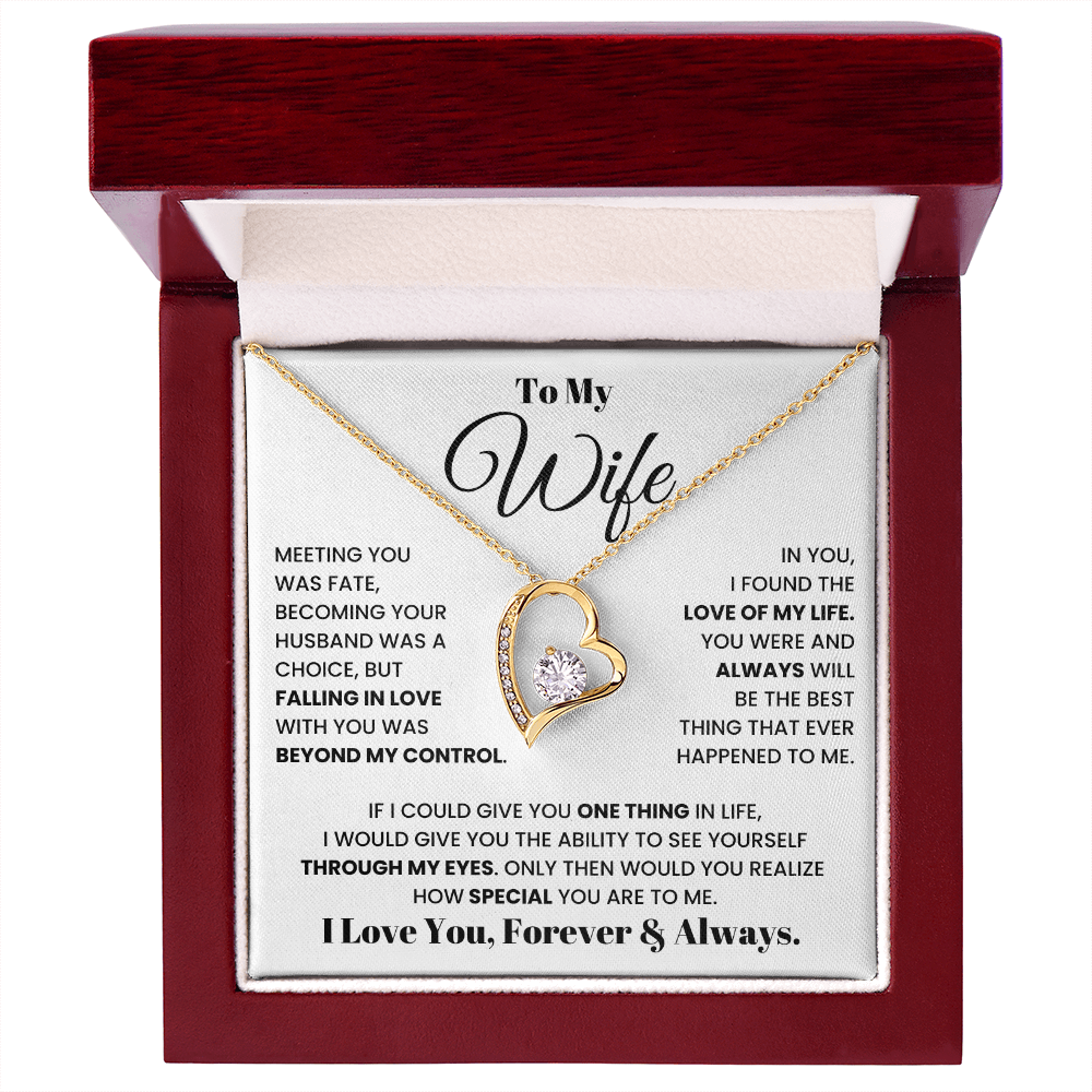 To My Wife – Forever Love Necklace, Romantic Heart Pendant