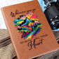 Colorful Vegan Leather Journal: Go With All Your Heartl: Jewelry ShineOn Fulfillment 