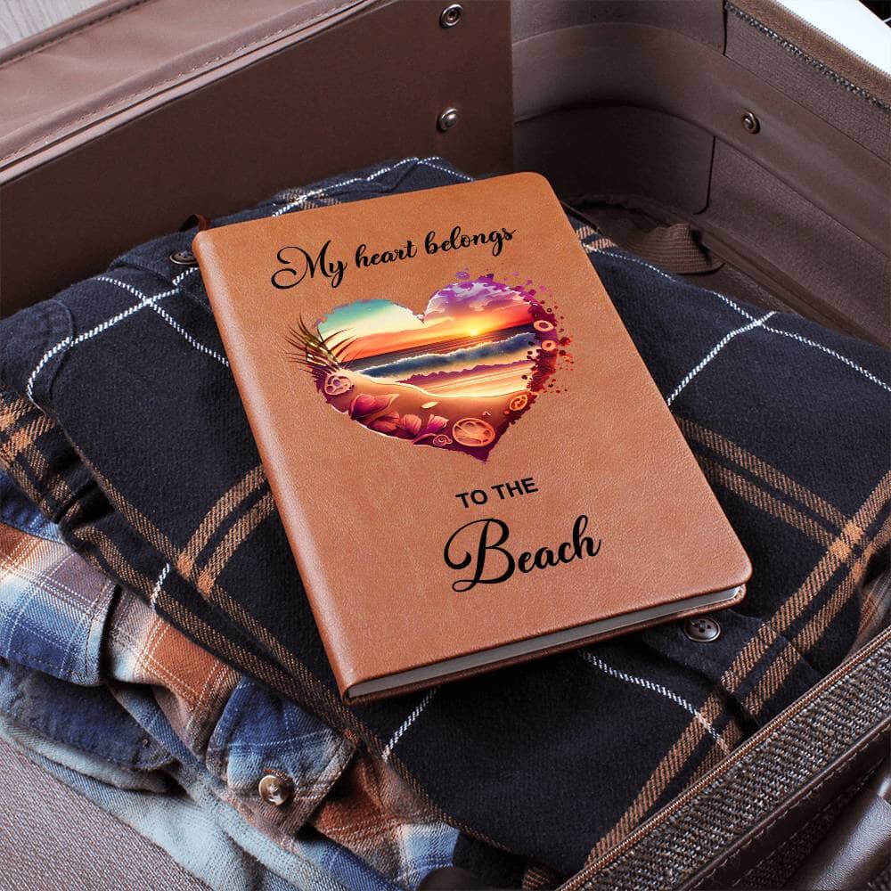 Beach Heart Vegan Leather Journal: My Heart Belongs to the Beach Jewelry ShineOn Fulfillment 