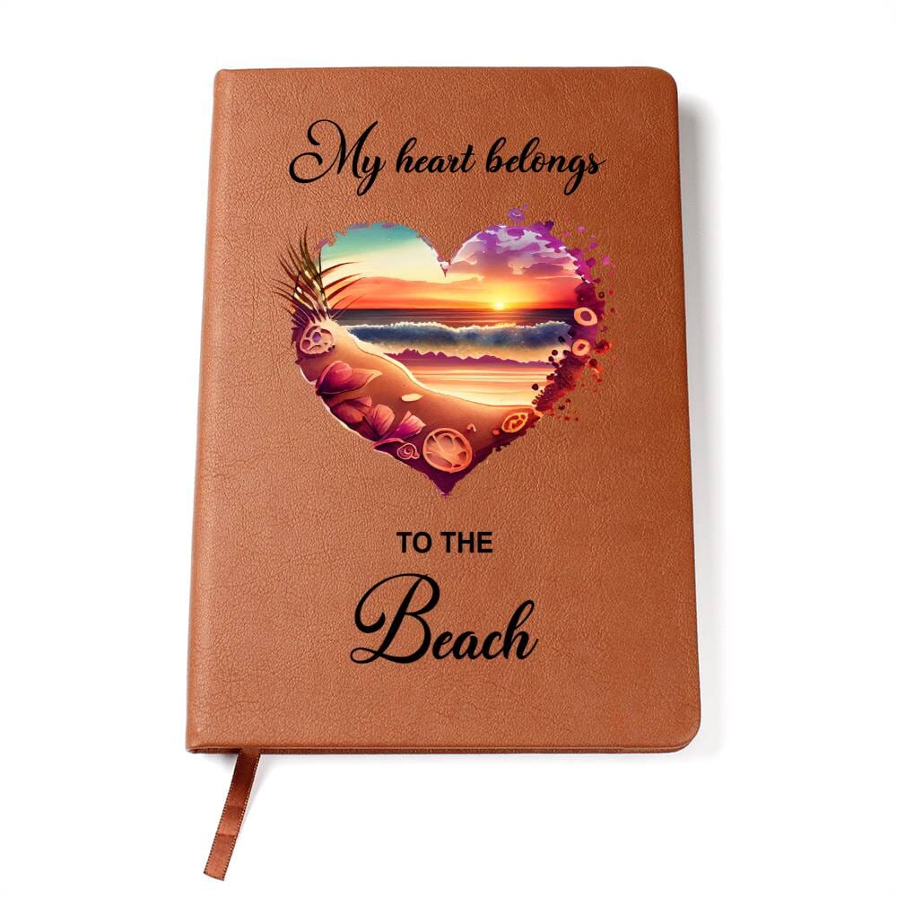 Beach Heart Vegan Leather Journal: My Heart Belongs to the Beach Jewelry ShineOn Fulfillment 