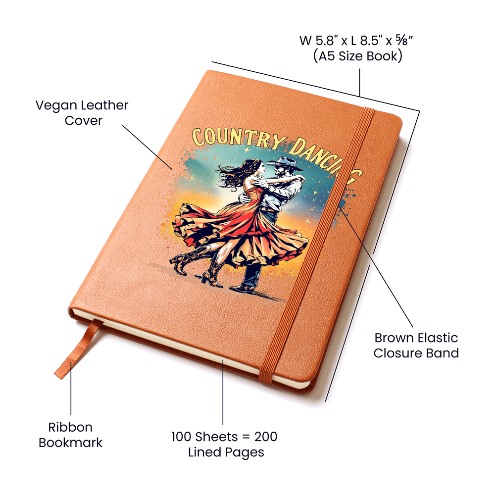 Country Dancing Journal – Western Leather Notebook for Dancers