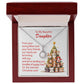 Puppy Love' Christmas Necklace & Card Set - A Gift from Mom Jewelry ShineOn Fulfillment Luxury Box w/ LED 