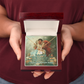 "Classic Love Masterpiece" - Soulmate Necklace with Crystal Pendant  in Romantic Art Gift Box (Available in White & Yellow Gold)