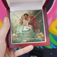 "Classic Love Masterpiece" - Soulmate Necklace with Crystal Pendant  in Romantic Art Gift Box (Available in White & Yellow Gold)
