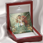 "Classic Love Masterpiece" - Soulmate Necklace with Crystal Pendant  in Romantic Art Gift Box (Available in White & Yellow Gold)