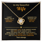 To My Beautiful Wife – Love Knot Necklace, You Complete My Life