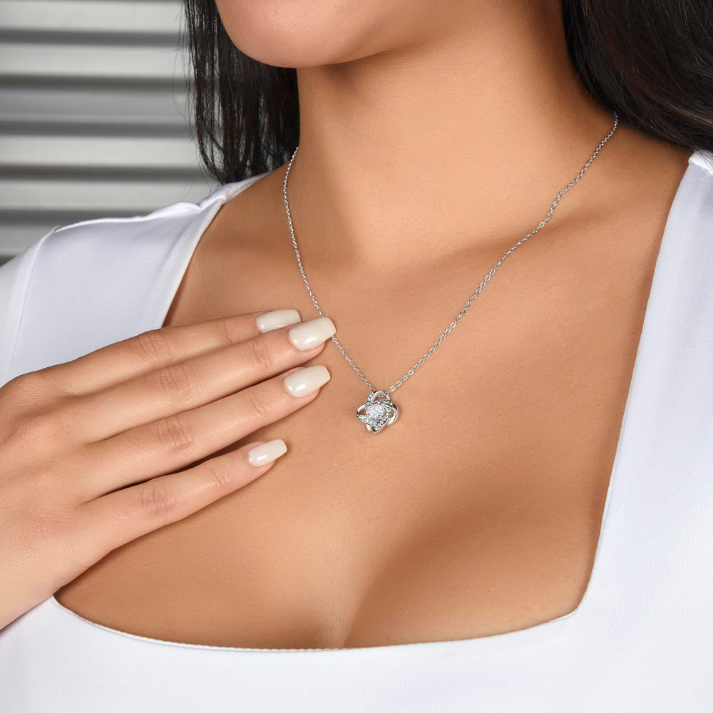 To My Wife – Love Knot Necklace, My Queen Forever