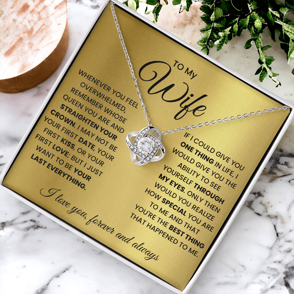 Love Knot Necklace for Wife – Forever & Always, Gift from Husband - Versatile Zing