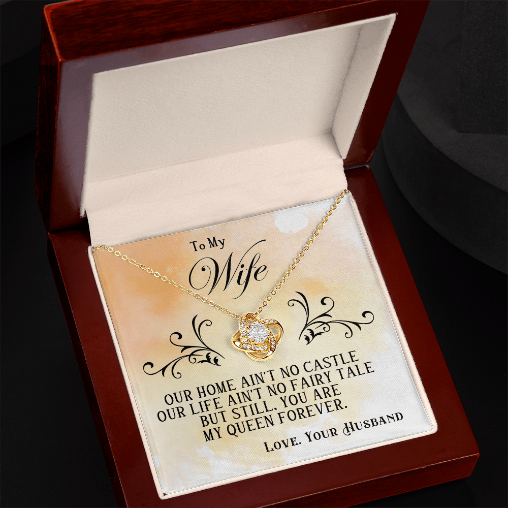 To My Wife – Love Knot Necklace, My Queen Forever - Versatile Zing