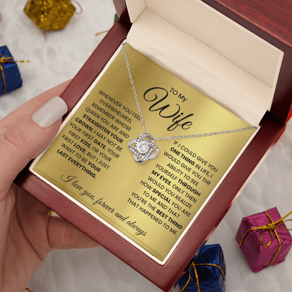 Love Knot Necklace for Wife – Forever & Always, Gift from Husband - Versatile Zing