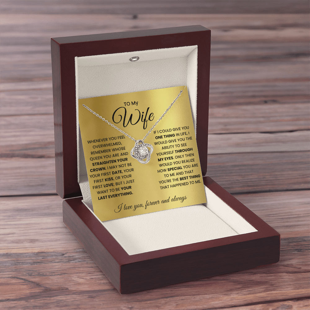 Love Knot Necklace for Wife – Forever & Always, Gift from Husband - Versatile Zing