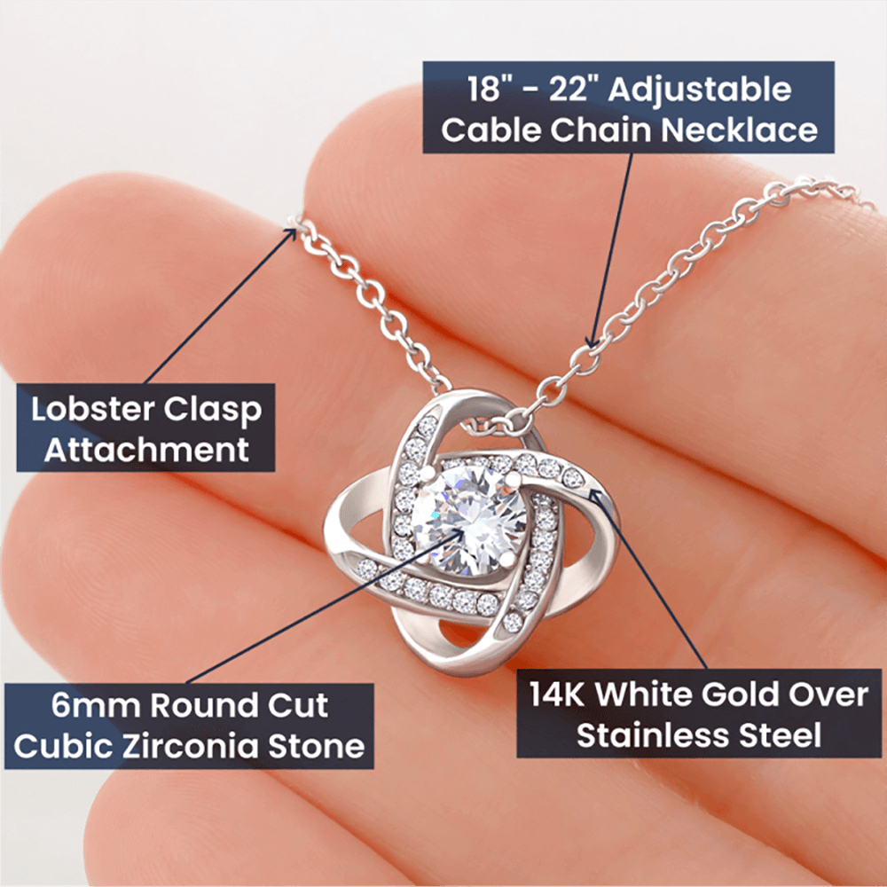 Love Knot Necklace – Symbol of Eternal Connection, Elegant Gift for Her