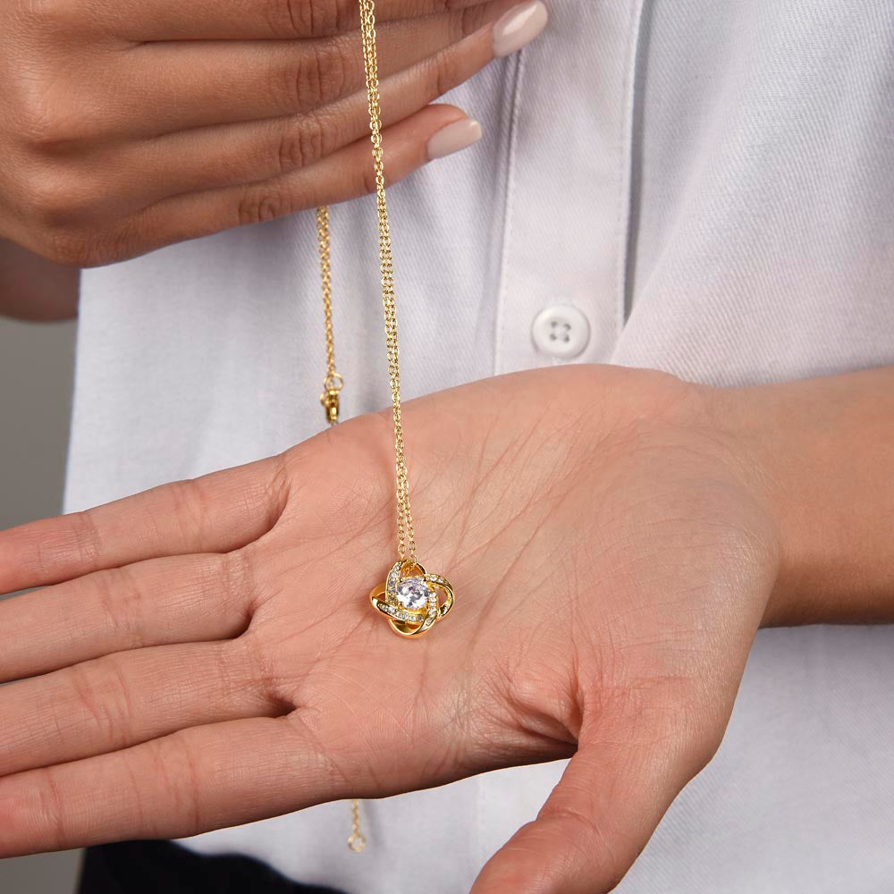 Love Knot Necklace – Symbol of Eternal Connection, Elegant Gift for Her