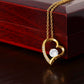Forever Love Necklace – Heart Pendant with Sparkling CZ Crystal, Romantic Gift for Her