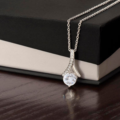 Enchanting Beauty Necklace – Elegant Ribbon Pendant Gift for Her